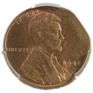 20240705_141158 1944 Lincoln Cent Tapered Planchet PCGS MS63 BN Obverse View