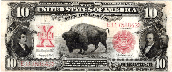 1901 $10 Fr-120 Buffalo Legal Tender