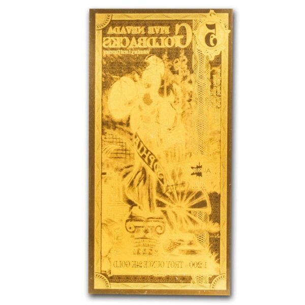 2023 Nevada $1 Goldback Note Reverse View