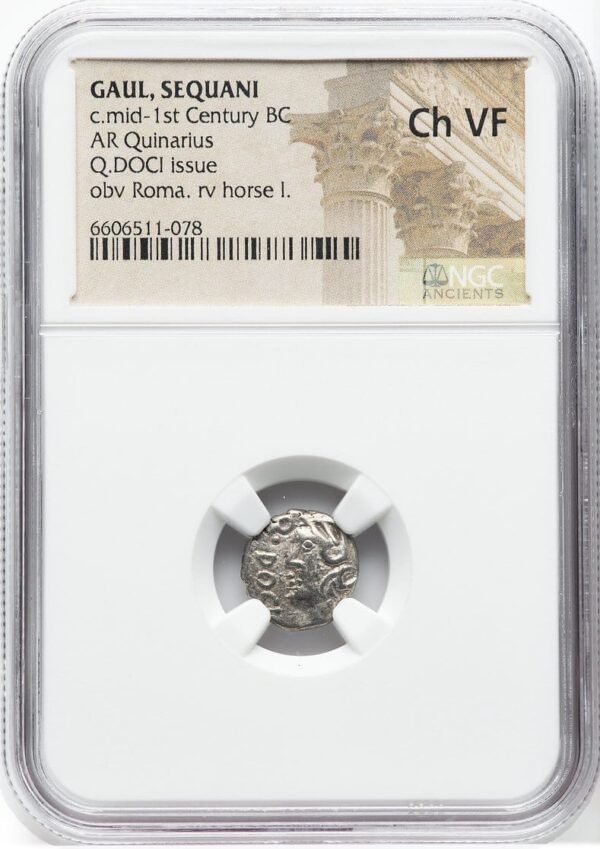 Gaul, Sequani c.mid 1st Century BC - AR Quinarius Obverse Holder View