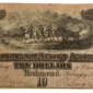 1864 Confederate States of America $10 Note T-68 Obverse View