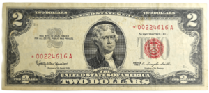 Series of 1963 Red Seal United States Star Note Obverse View