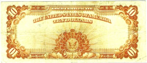 1922 $10 Gold Certificate Large