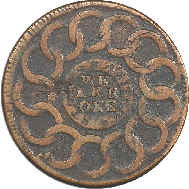 1787 Fugio Cent 1 over 1 PCGS