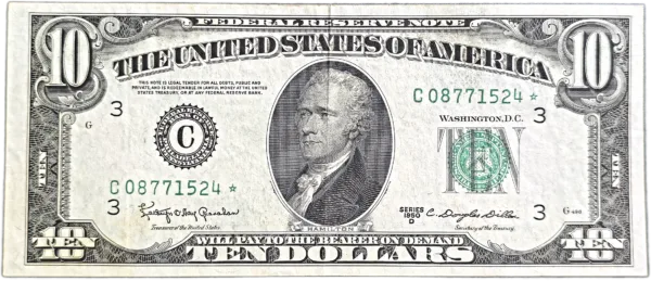 Fr.#2014C* Philadelphia Federal Reserve Star Note 1950 Series Obverse