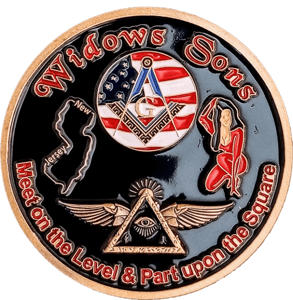 Widows Sons Masonic Riders Assn. Chapter Challenge Coin