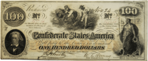 1862 Confederate States Of America $100 note T41 Obverse View