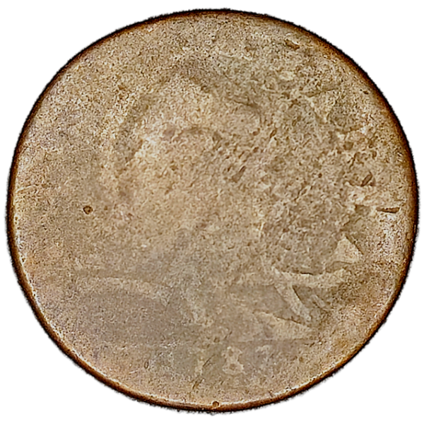 1787 Half Cent New Jersey Copper Maris 46-e obverse view