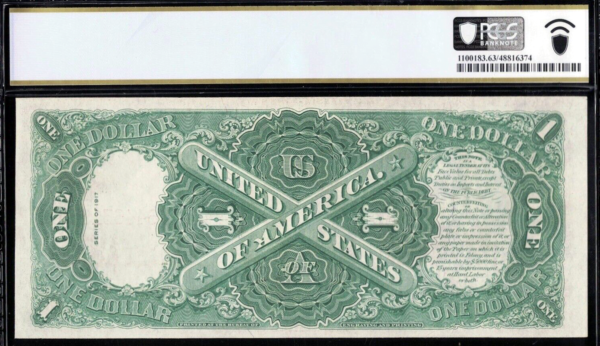 1917 legal tender sawbuck $1 note reverse view