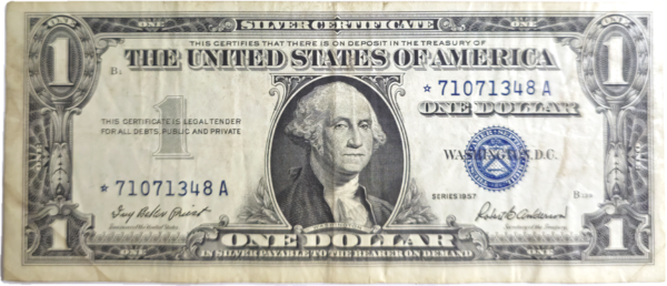 1957 Series A Block Star Note Silver Certificate