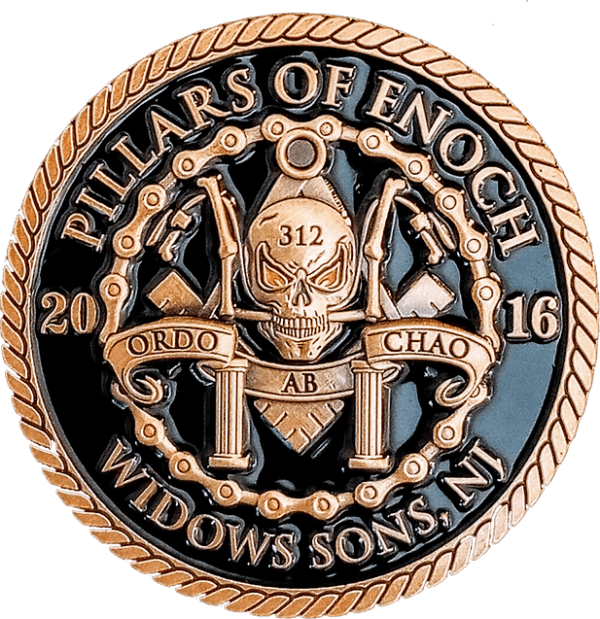 Widows Sons Masonic Riders Assn. Chapter Challenge Coin