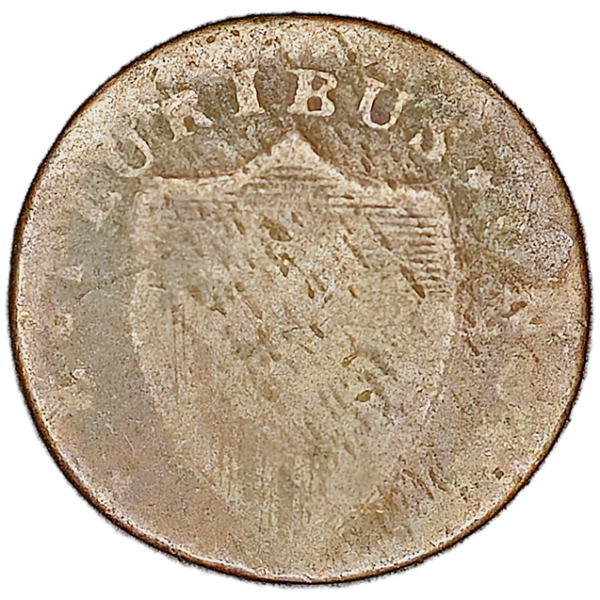 1787 Half Cent New Jersey Copper Maris 46-e reverse view