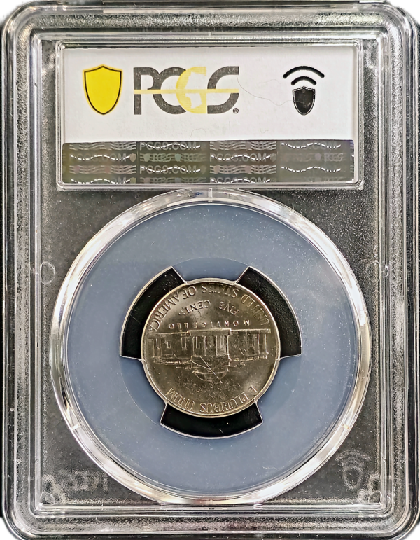 2000 P Jefferson Nickel 2% Misaligned Die PCGS MS63 Reverse Holder