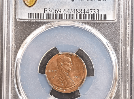 1985 Lincoln Cent Misaligned Obverse Die Obverse view