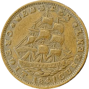 1837 - 1841 Hard Times Token HT-22 Webster - Van Buren