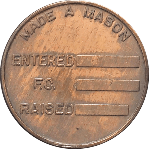 Masonic Token in Copper