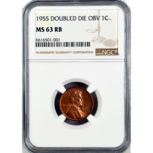 1955 DDO NGC MS63RB holder obverse