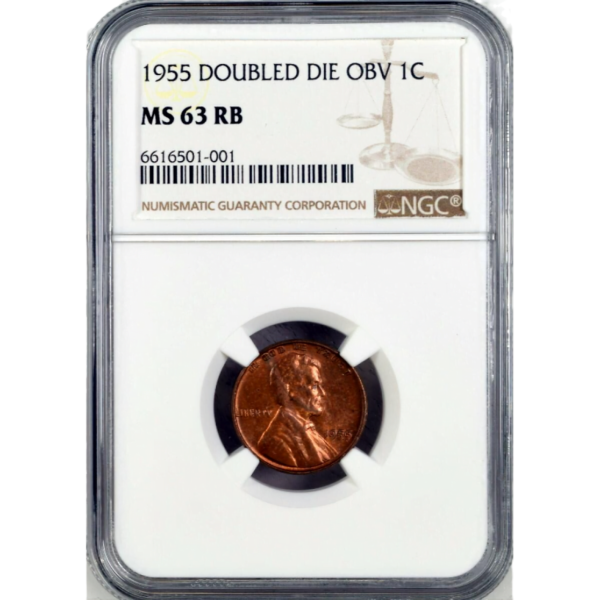 1955 DDO NGC MS63RB holder obverse