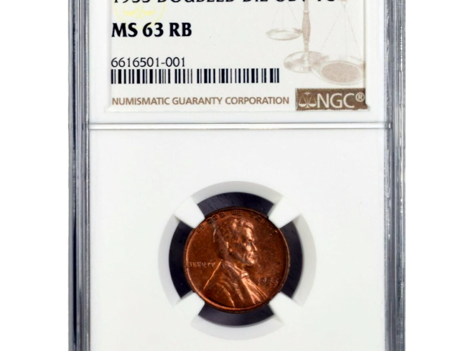 1955 DDO NGC MS63RB holder obverse