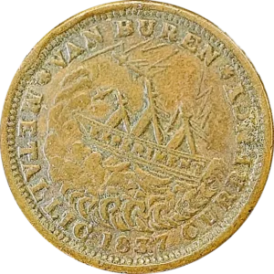 1837 - 1841 Hard Times Token HT-22 Webster - Van Buren
