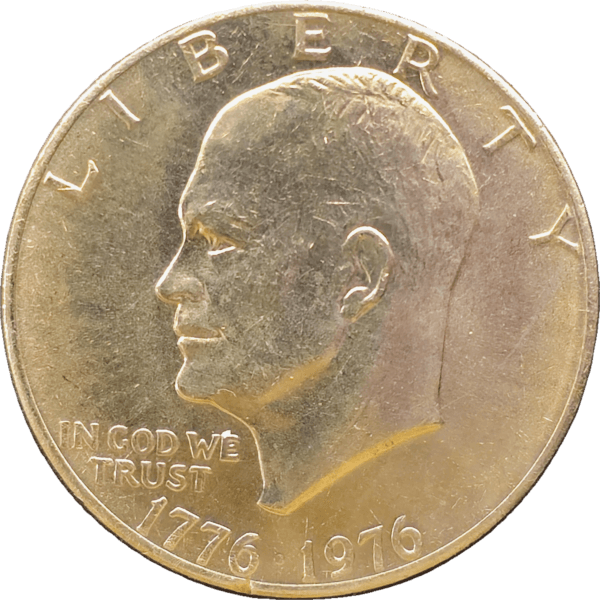 1976 P Bicentennial Eisenhower Dollar Golden Toned