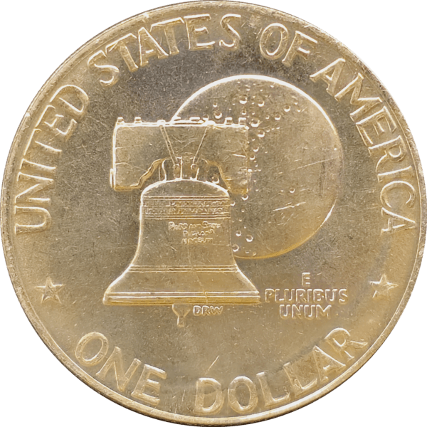 1976 P Bicentennial Eisenhower Dollar Golden Toned