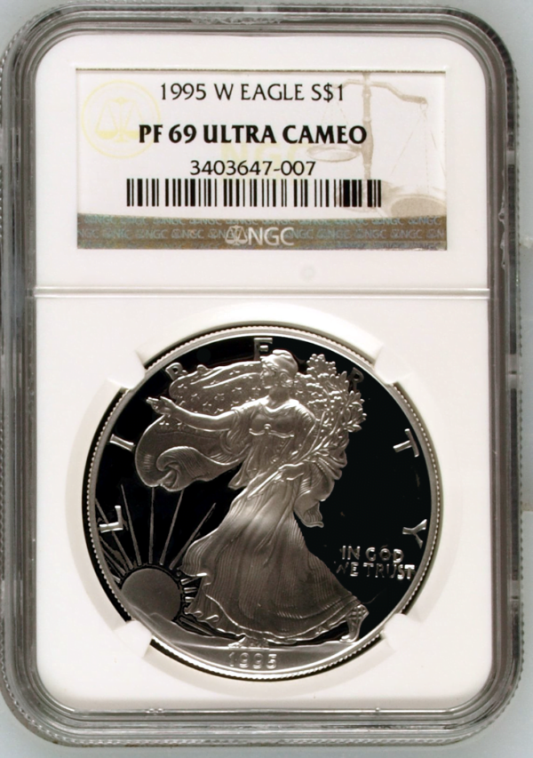 1995 W American Silver Eagle NGC PF69UC