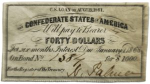 1861 Confederate States of America Bond Coupon