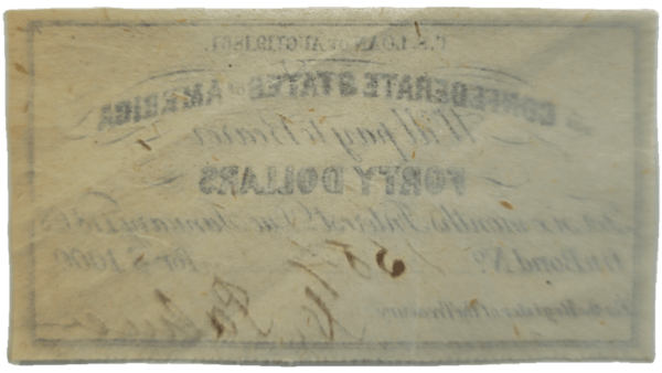 1861 Confederate States of America Bond Coupon