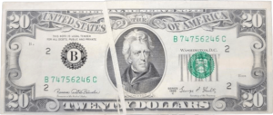 $20 Federal Reserve Gutter Fold Error