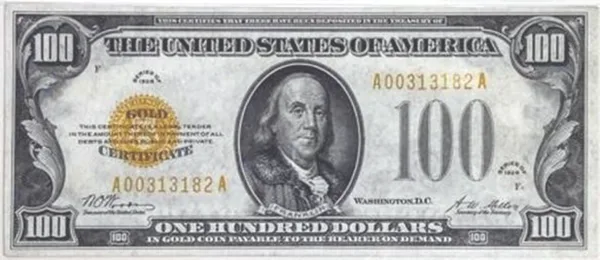 F-2405 $100 Gold Certificate 1928