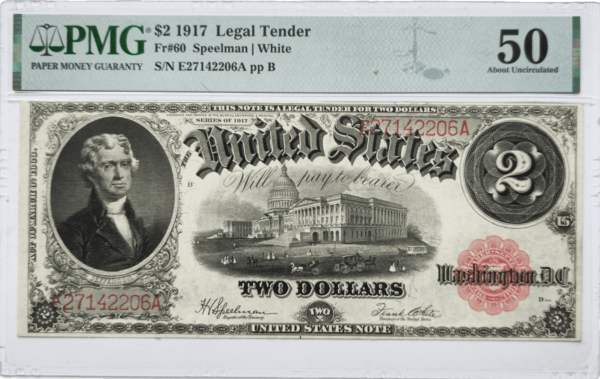 1917 US $2 Legal Tender Obverse View