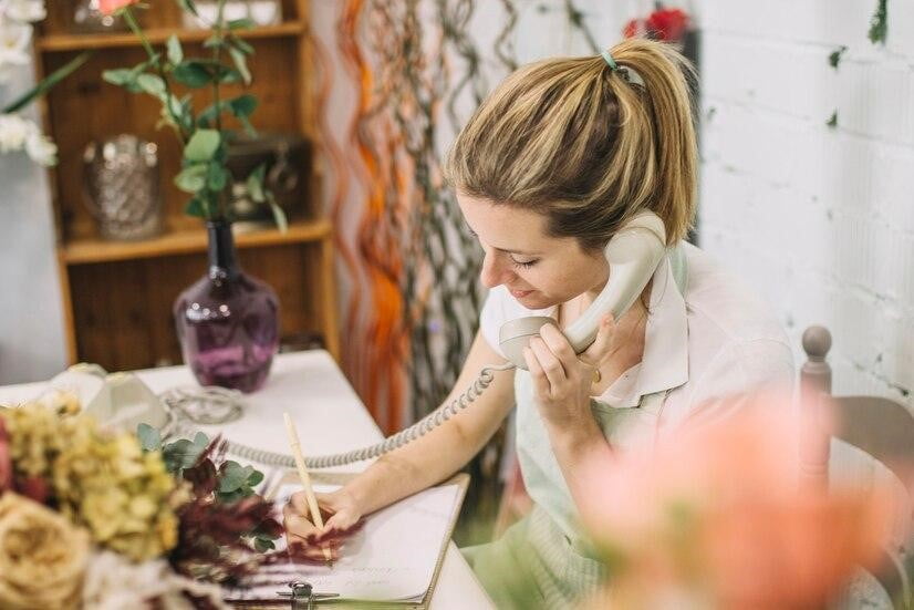Woman on telephone