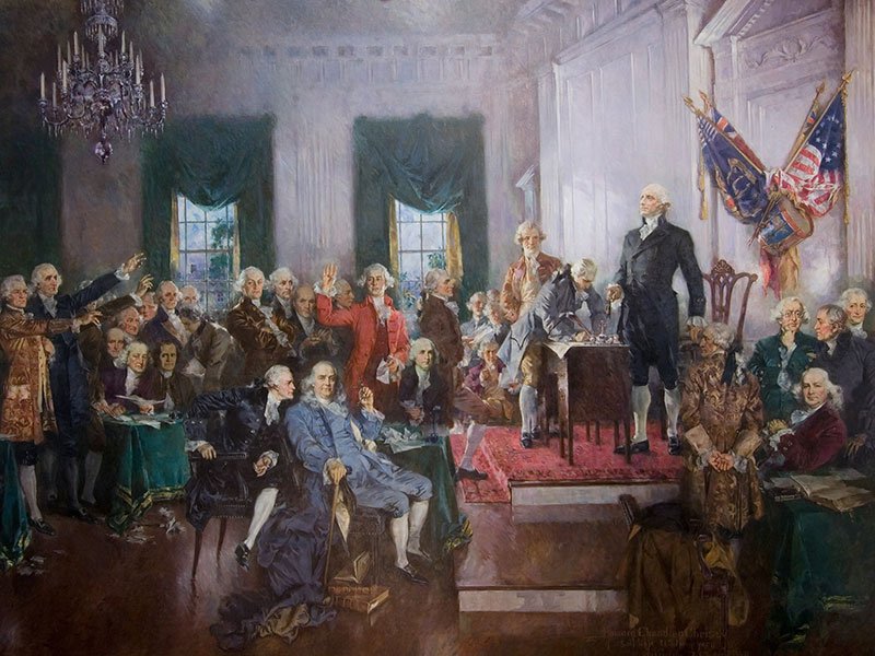 Signing The United States Constitution