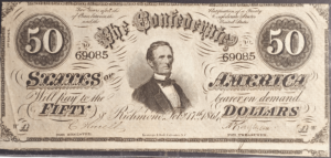 T-66 Confederate States $50 note, 1862 Obverse