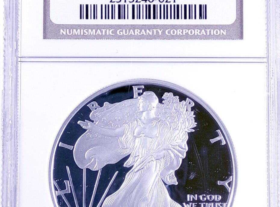 2006 W American Silver Eagle Proof NGC PF69UC Obverse Holder View