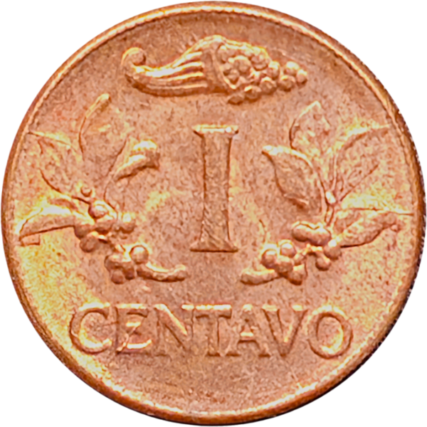 Columbia One Centavo Error Reverse View