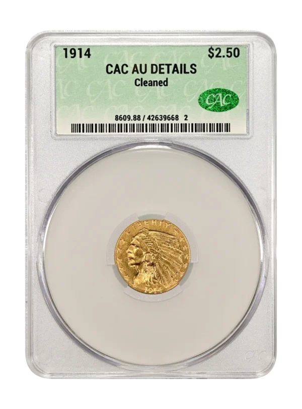 1914 $2.5 Indian Head Gold CAC