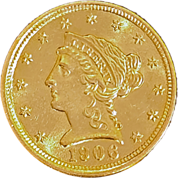 1906 $2.5 Gold Liberty Head Quarter Eagle Obverse View