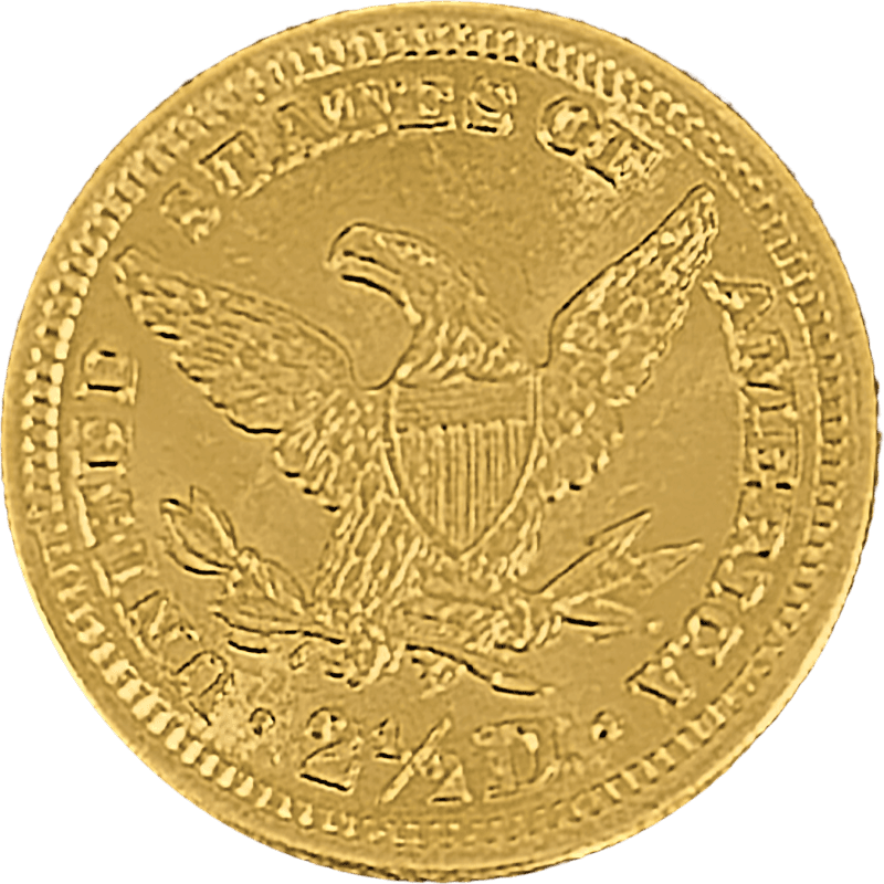 1906 $2.5 Gold Liberty Head Quarter Eagle Reverse View