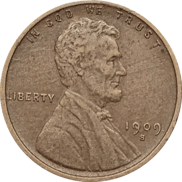 1909 S Lincoln Wheat Cent Semi Key Obverse View