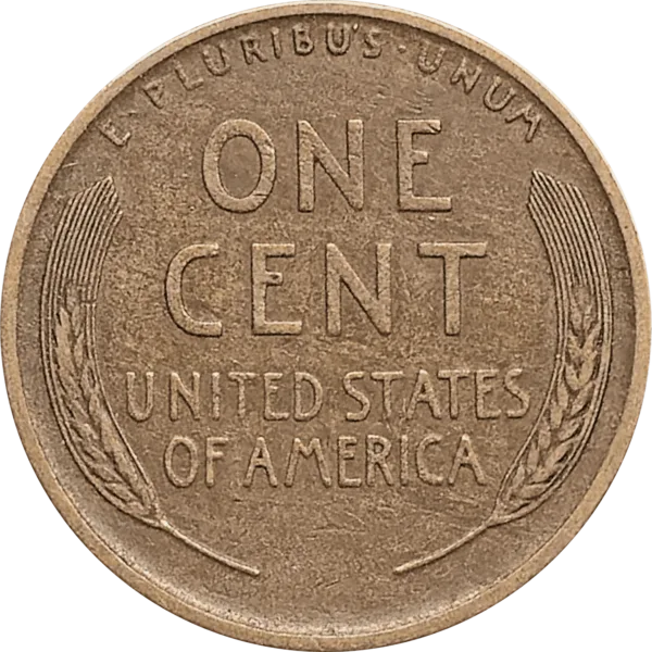 1909 S Lincoln Wheat Cent Semi Key Reverse View