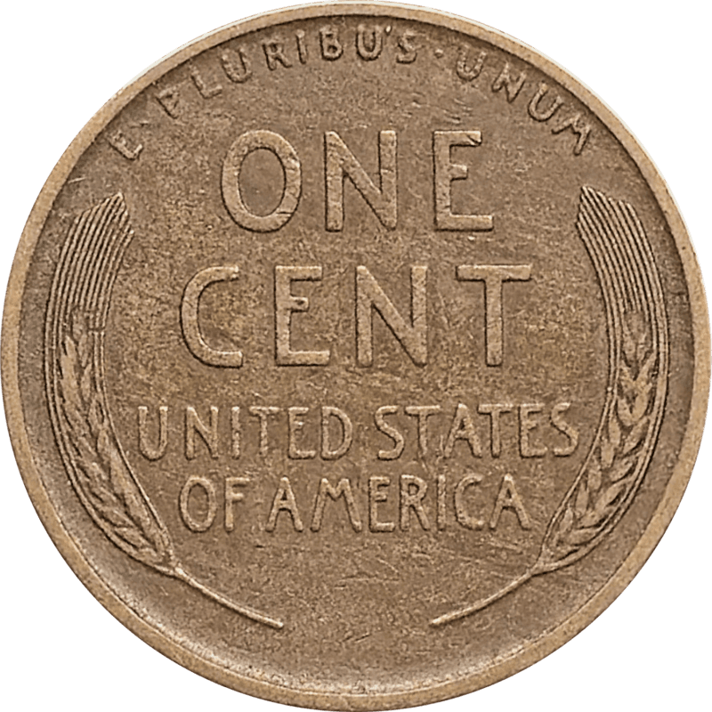 1909 S Lincoln Wheat Cent Semi Key Reverse View