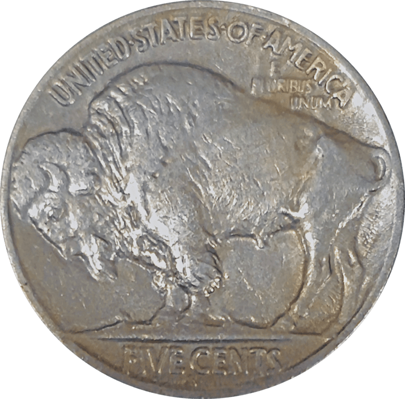 1928 S 5¢ Two Feather Variety Reverse View