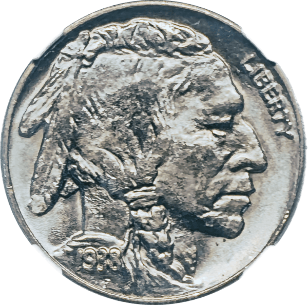 1938 D/D/D/S Buffalo Nickel MS67+ Obverse View