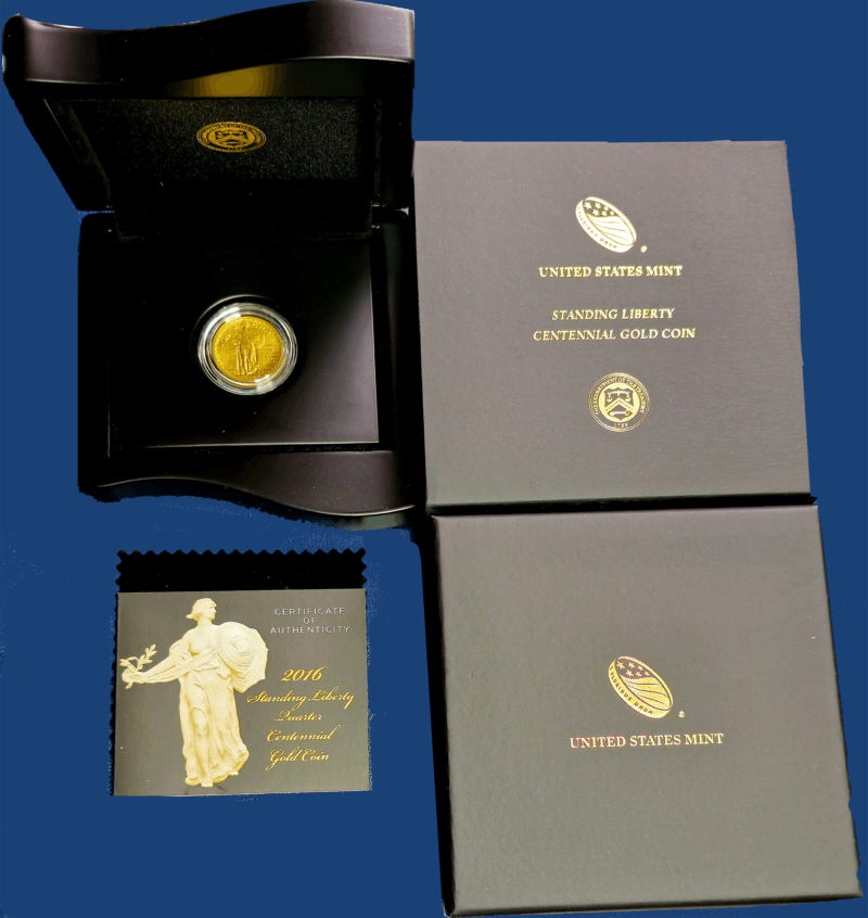 2016 W Standing Liberty Gold Commemorative w/Box & COA