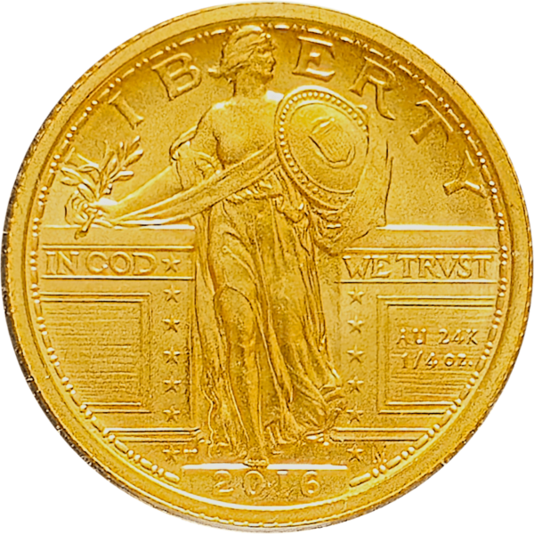 2016 W Standing Liberty Gold Commemorative Obverse View