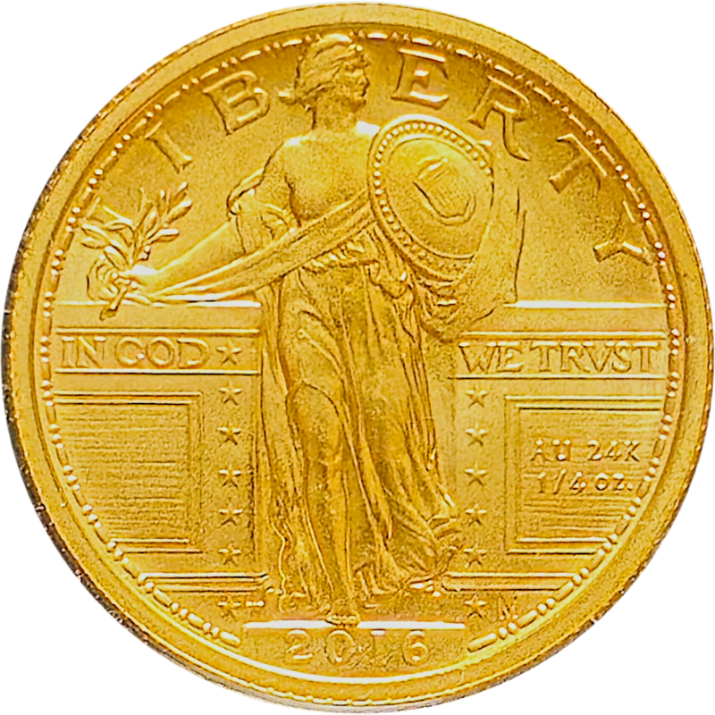 2016 W Standing Liberty Gold Commemorative Obverse View