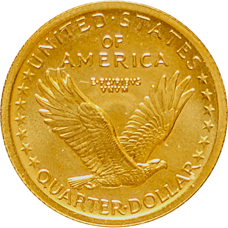 2016 W Standing Liberty Gold Commemorative Reverse View