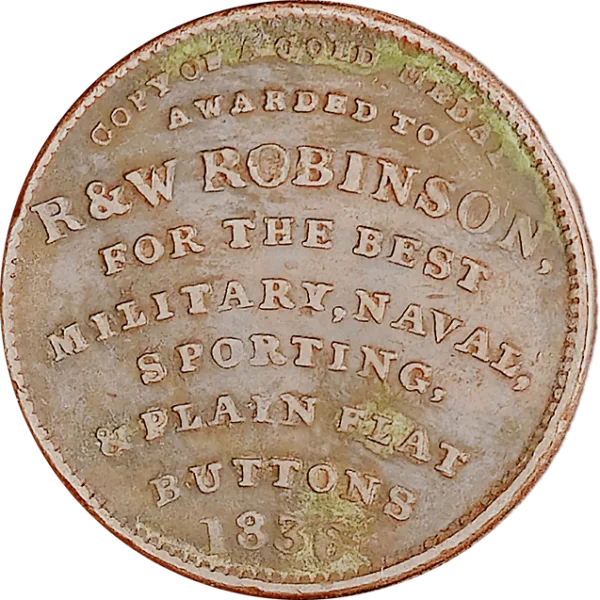 1836 Hard Times Token HT-155 Reverse View